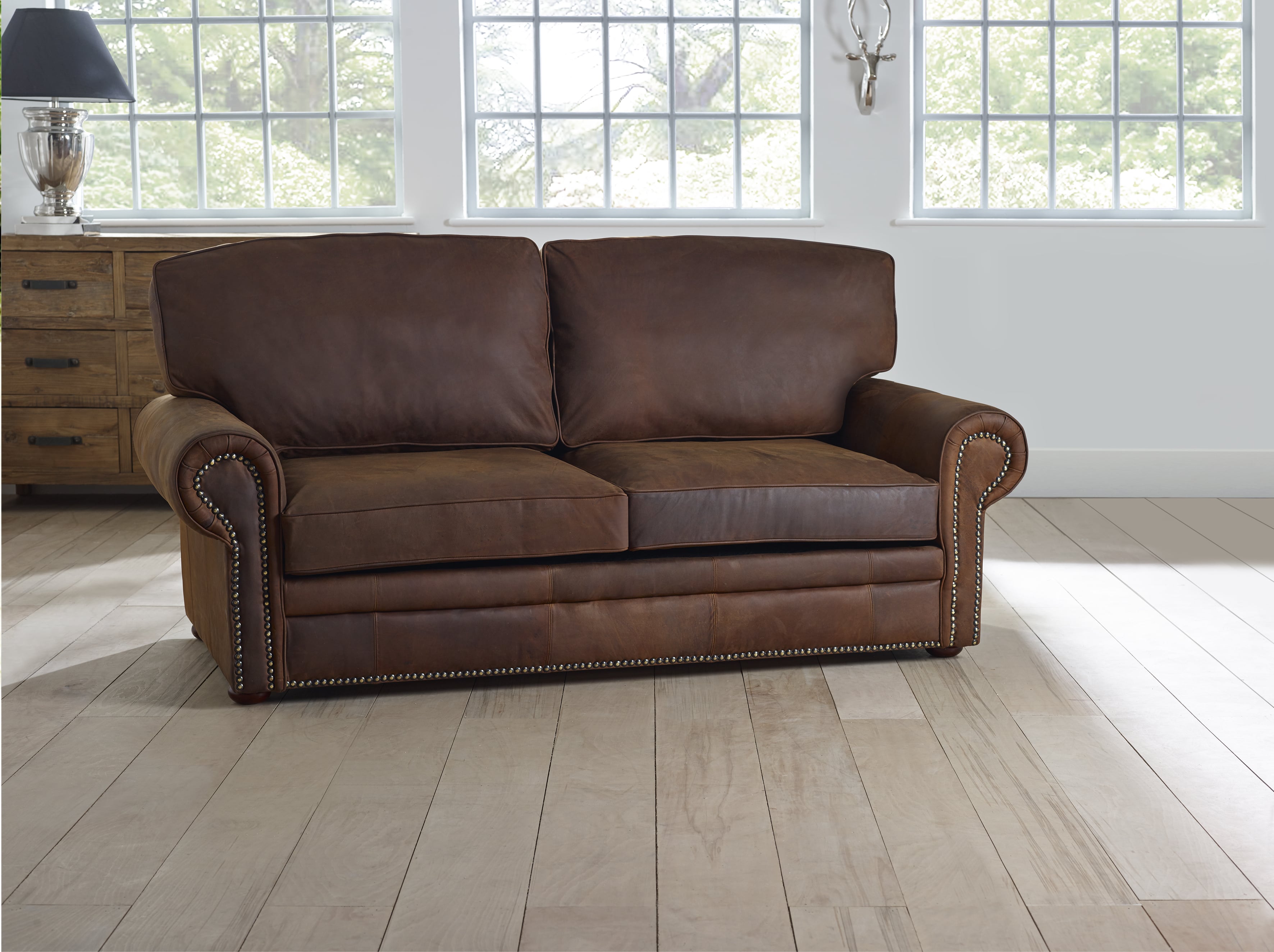 Portland Leather Sofa Bed The English Interior Company